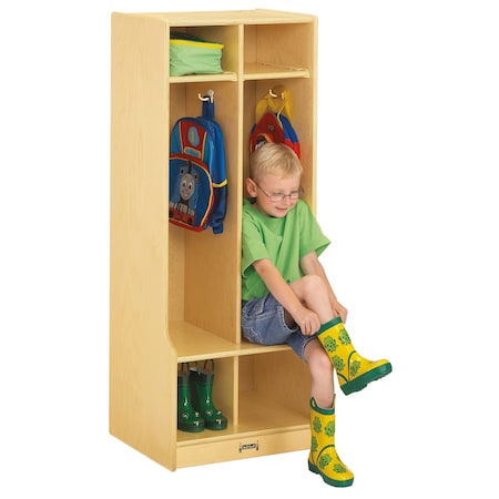 Jonti-Craft 2 Section Coat Locker with Step 4682JC